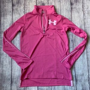 NWOT youth small (7/8) Under Armour pink pullover